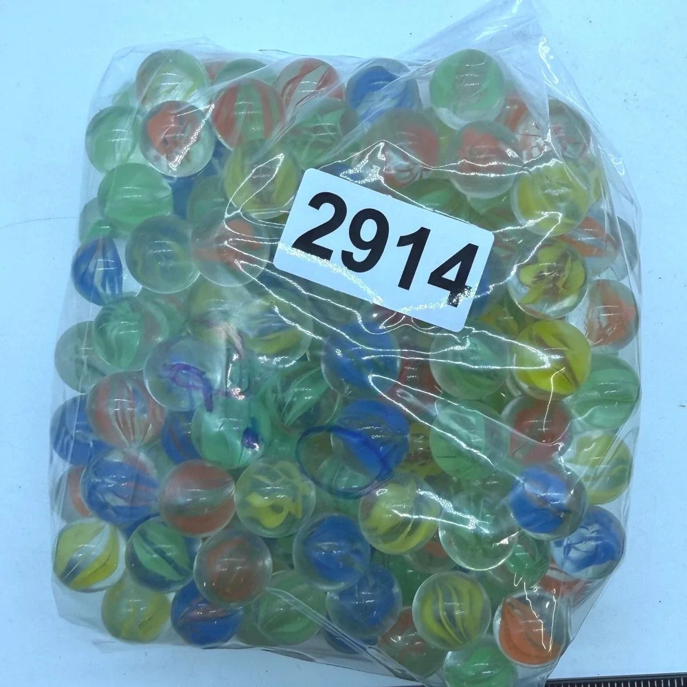 Clear Swirl Glass Marbles Assorted Colors Game Toy Crafting‎  collectible